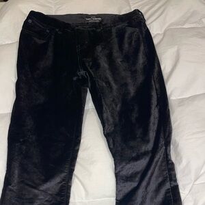 Lucky brand black velvet Ava skinny jeans